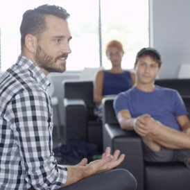 Collegiate Recovery Community support group meeting